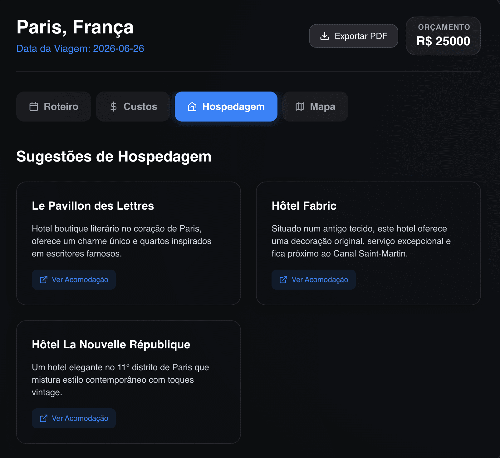 Hospedagens